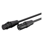 1 meter XLR kabel - 3-pins XLR mannelijk naar vrouwelijk - Zwart