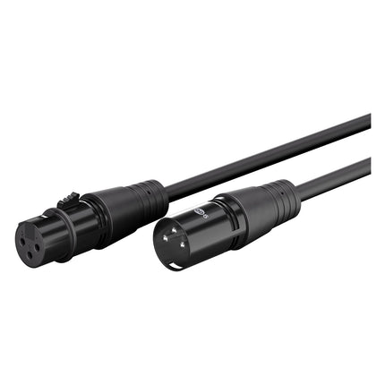 5 meter XLR kabel - 3-pins XLR mannelijk naar vrouwelijk - Zwart