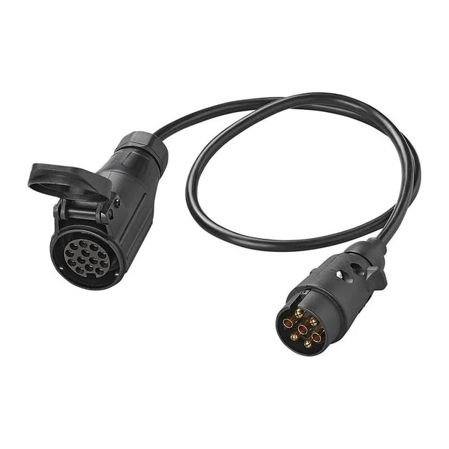 80 cm verloopkabel – 7-polige Stekker naar 13-polige Contrastekker - Zwart