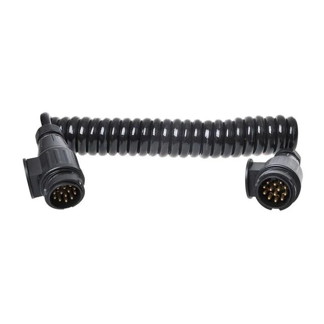 Spiraalkabel 3,5 meter – 13-polig (2x stekker) 8-aderig PVC