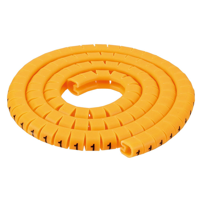 Kabelmarkeerclips 0-9 – Ø 3,6-7,4 mm – 1000 stuks - Geel