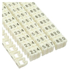 Kabelmarkeerclips 0-9 – Ø 3,8-5,9 mm – 100 stuks - Wit