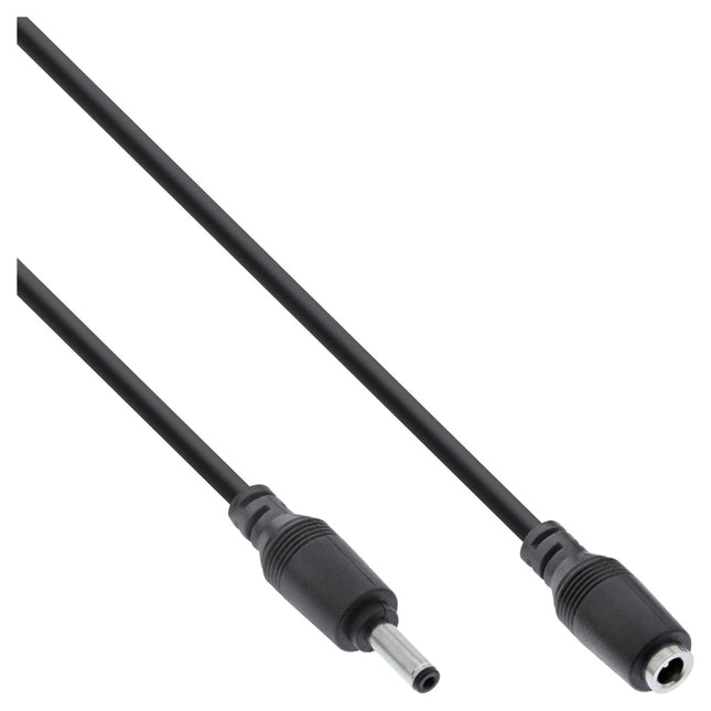 3 meter DC-stekker verlengkabel – 3,5 x 1,35 mm - Zwart