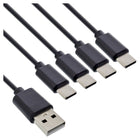 1 meter USB 4-in-1 Y-laadkabel – USB-A naar 4x USB-C