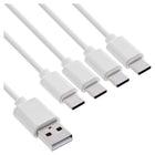 1 meter USB 4-in-1 Y-laadkabel – USB-A naar 4x USB-C - Wit