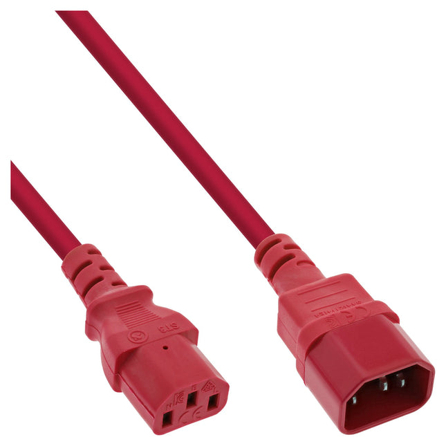 50 cm C13 – C14 verlengkabel - Rood