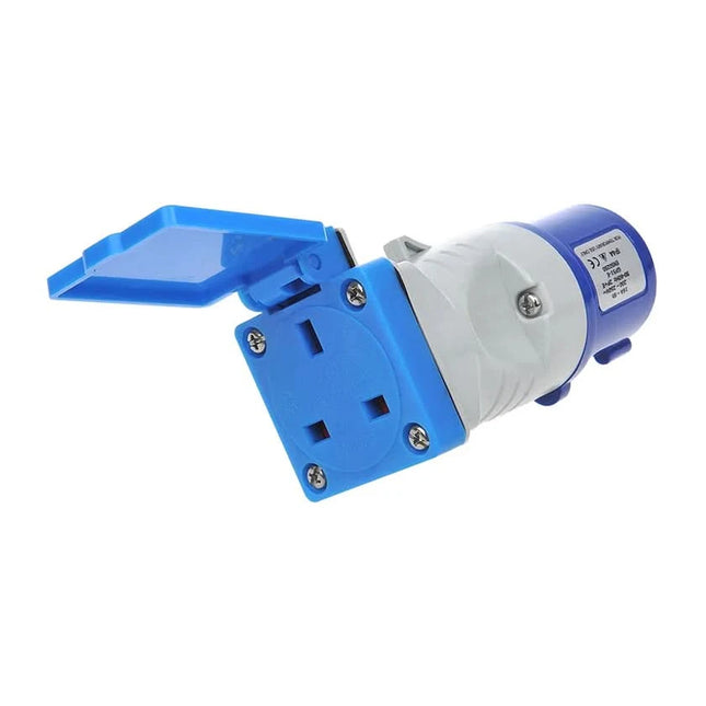 Verloopstekker CEE naar UK – Kort model – 16A – IP44