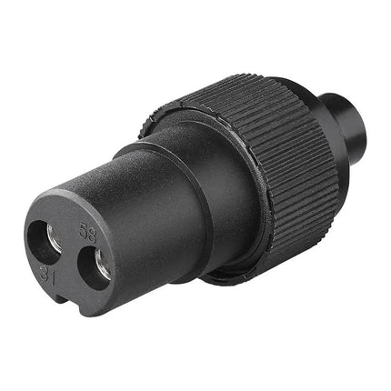 2-polige stekker – 12/24V – 5A - zwart