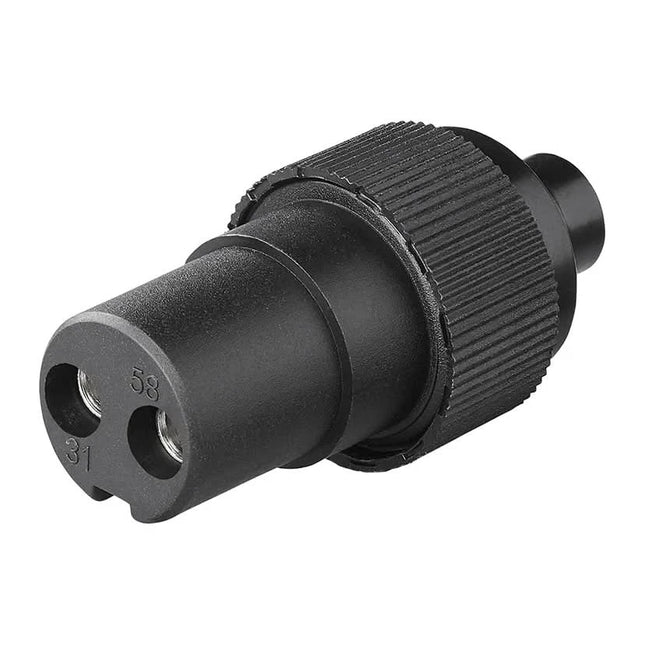 2-polige stekker – 12/24V – 5A - zwart