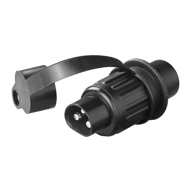 3-polige stekker PVC – 12/24V – 5A - zwart