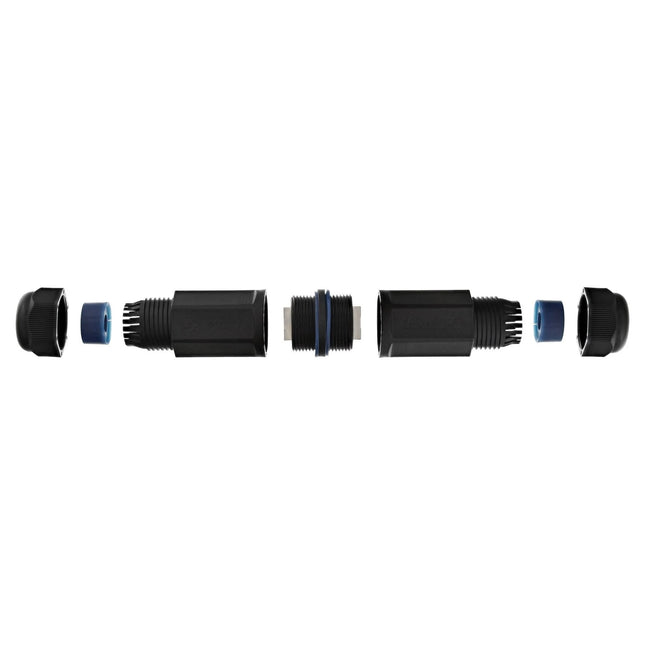 RJ45 Cat.6 koppeling – IP67 – waterdicht – 2x RJ45 F/F