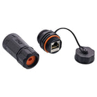 Patchkabelkoppeling RJ45 Cat.6A – IP68 – industrieel gebruik – met stofkap
