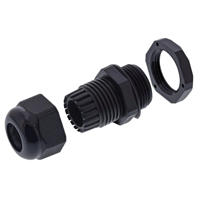 Kabelwartel nylon IP68 PG7 (3,5–6 mm) – zwart (10 stuks)