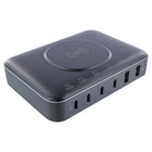 100W Qi laadstation – 4x USB-C PD + 2x USB-A QC – GaN multiport voeding