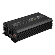 Goobay spanningsomvormer 12V naar 230V – 3000W – 2x Schuko – USB – Zwart