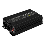 Goobay spanningsomvormer 12V naar 230V – 1500W – 2x Schuko – USB – Zwart