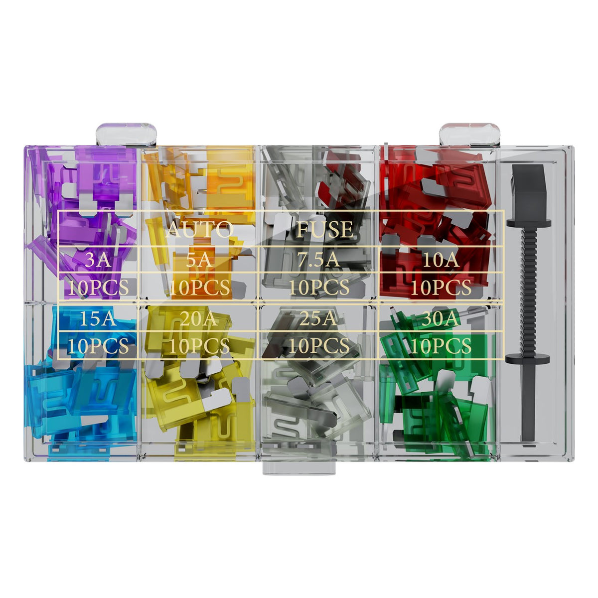 Goobay steekzekeringen assortiment – 81-delig – 3A tot 30A