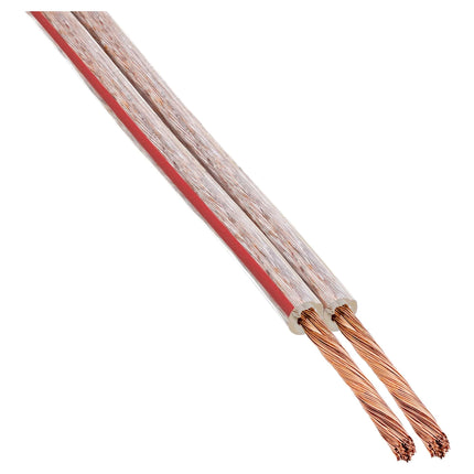 50 meter Luidsprekerkabel 2x 0,75 mm² – CCA – transparant