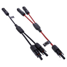 36 cm Solar Y-splitter kabelset 2-weg – zwart/rood
