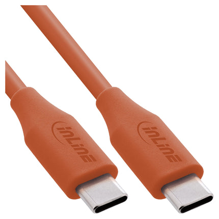 50 cm USB 2.0-kabel – USB-C snellaadkabel 100W – Papaja (mat oranje)