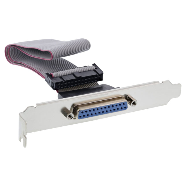 35 cm Slotplaatje met DB25 parallelle poort – DB25 vrouwelijk naar 26-pins interne header