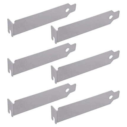 PCI low-profile slot brackets aluminium – 6 stuks