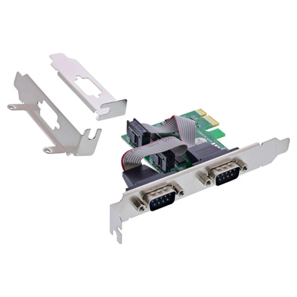 PCIe interfacekaart – 2x seriële RS-232 – ASIX AX99100 – low profile