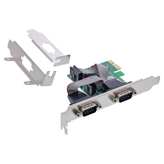 PCIe interfacekaart – 2x seriële RS-232 – ASIX AX99100 – low profile