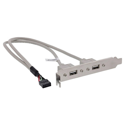 35 cm Slot-beugel USB 2.0 – 2x USB-A naar 10-pins header