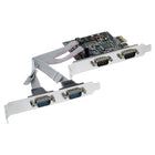PCI Express seriële RS232 kaart – 4x 9-pins SUB-D – PCIe x1