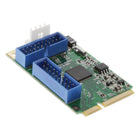 Mini PCIe kaart – 4x USB 3.2 Gen.1 – interne 19-pins aansluitingen