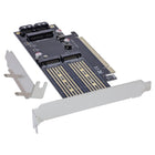 PCI Express x16 uitbreidingskaart naar 2x M.2 en 1x mSATA