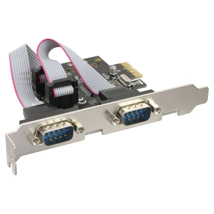 PCIe seriële uitbreidingskaart met 2x RS232-poorten