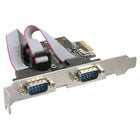 PCIe seriële uitbreidingskaart met 2x RS232-poorten