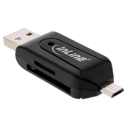 Micro-USB OTG / USB combi kaartlezer voor SD- en microSD-kaarten