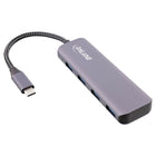 USB 3.2 hub – USB-C naar 4x USB-A – 10 Gb/s – aluminium – grijs