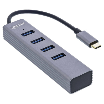 15 cm - USB-C hub – 4x USB-A – USB 3.2 Gen.1 – 5 Gb/s – aluminium