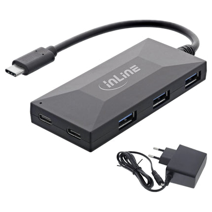 15 cm - USB hub – USB-A / USB-C – 3x USB-A + 2x USB-C – USB 3.2 Gen.1 – 5 Gb/s – met externe voeding