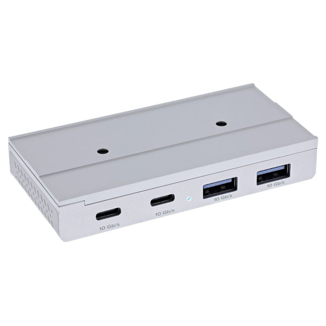 4-poorts magnetische USB-hub – 2x USB-C + 2x USB-A – USB 3.2 Gen.2 – 10 Gb/s – aluminium