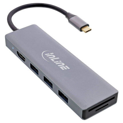 15 cm USB-C multihub met HDMI 4K, USB-A, kaartlezer en Power Delivery 100W