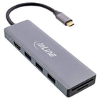 15 cm USB-C multihub met HDMI 4K, USB-A, kaartlezer en Power Delivery 100W