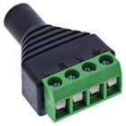 Adapter 3,5 mm jack 4-pins (TRRS) naar 4-polig aansluitblok – zwart