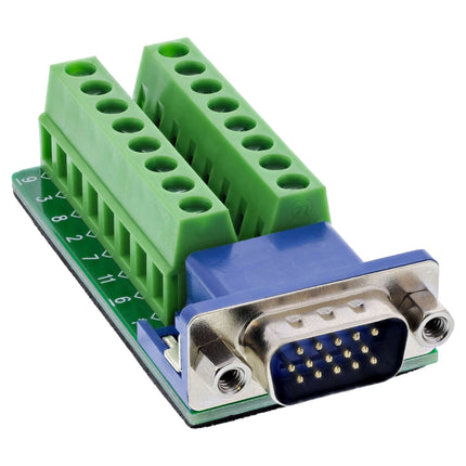 VGA (HD15) aansluitblok – stekker – schroefklem