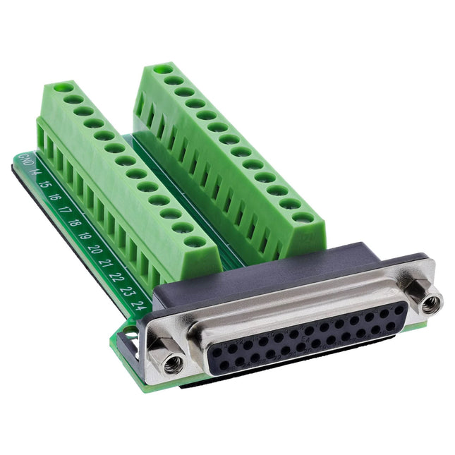 D-Sub 25 aansluitblok - contactdoos - 2-rijig - schroefklem
