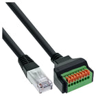 15 cm RJ45 aansluitblok – stekker naar insteekklem – Cat.5e - zwart