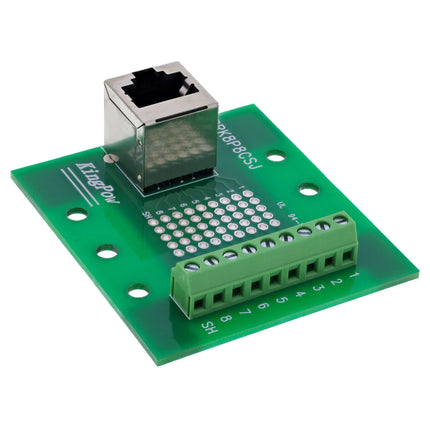 RJ45 aansluitblok – contactdoos – voor DIN-rail - RJ45 connector naar boven