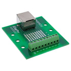 RJ45 aansluitblok – RJ45 contactdoos – recht – voor DIN-rail