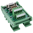 D-Sub 9 aansluitblok – D-Sub 9 stekker en contactdoos naar schroefklem – DIN-railmontage