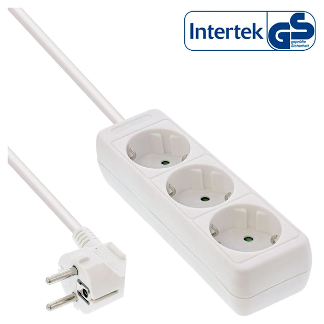 3 meter Stekkerdoos met 3 contacten - wit