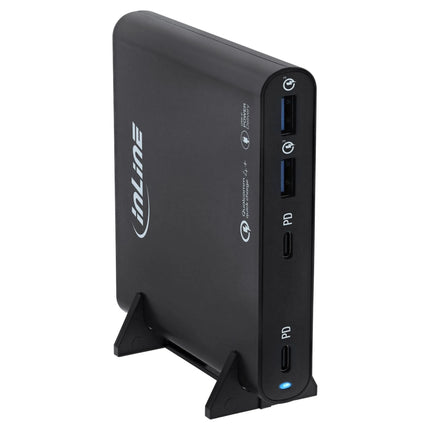 120W GaN USB-C/USB-A snellader – 4 poorten (2x USB-C + 2x USB-A) – zwart